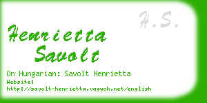 henrietta savolt business card